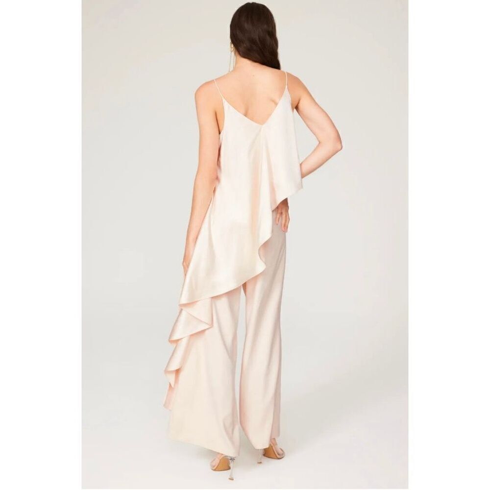 Obando‎ Collective Satin Wide Leg Jumpsuit Cream Size 10 - Picture 2 of 12